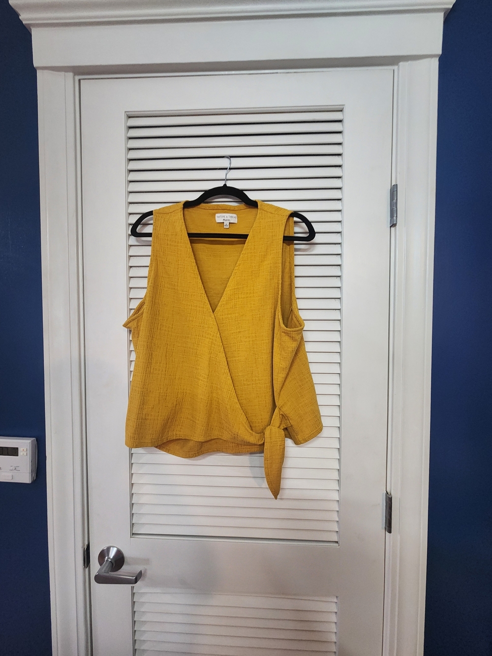Madewell Textured Mustard Yellow Knit Top